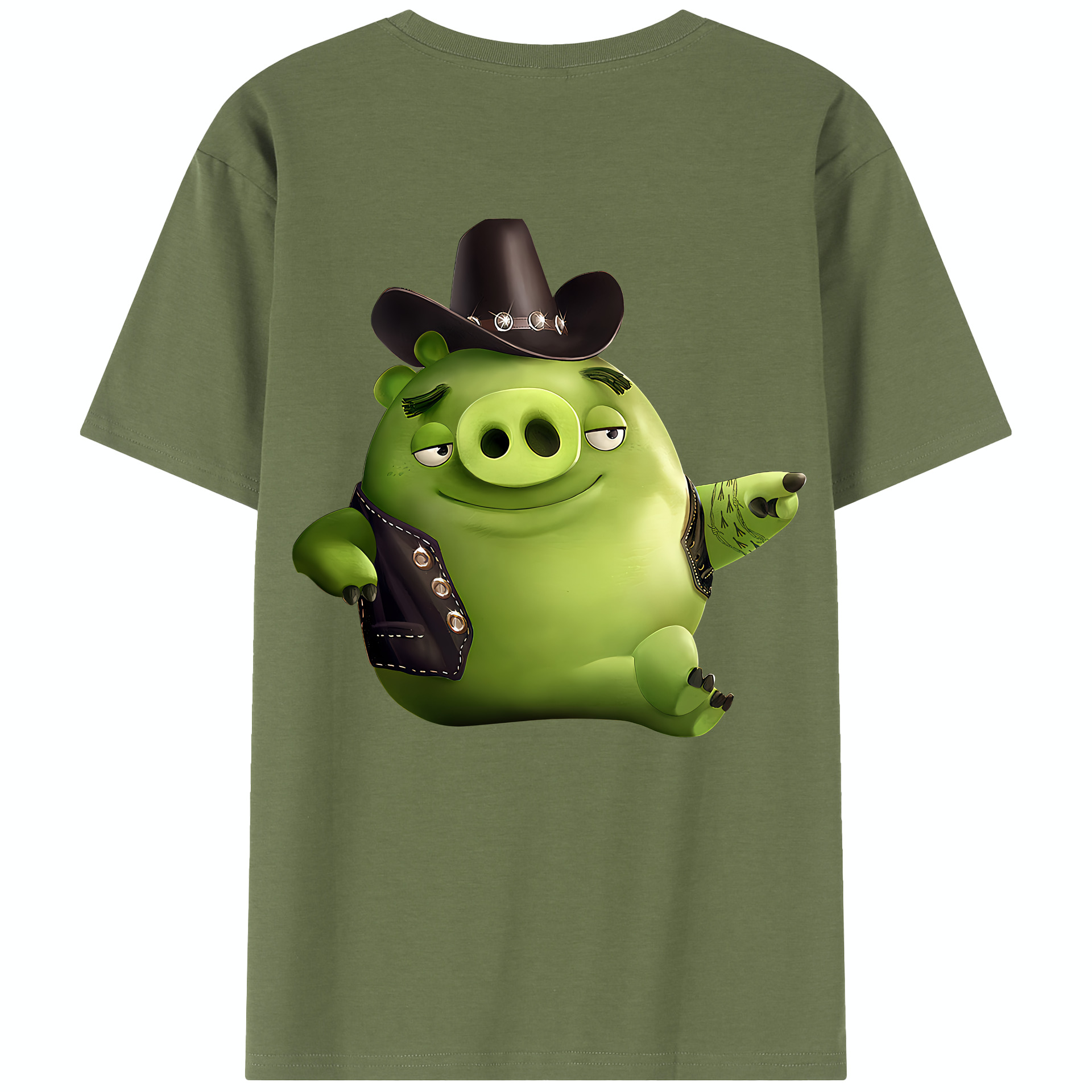 （画像用） Angry Birds アングリーバード 綿100％半袖Tシャツ（背面プリント）